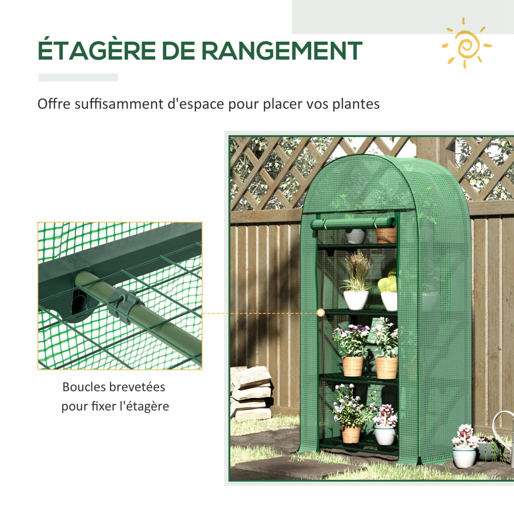 Serra da giardino per balcone ¨C Minimal ¨C 80x49x160 cm verde