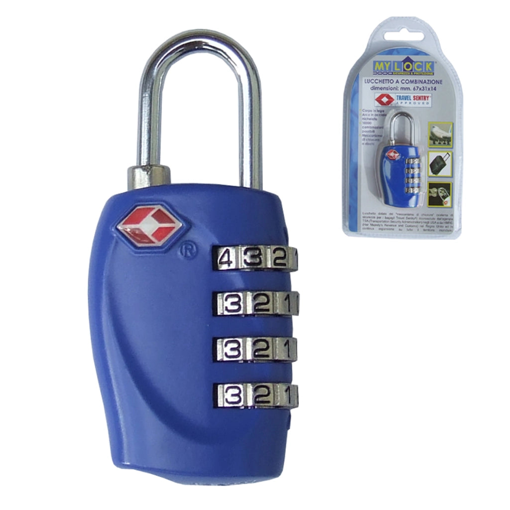 Lucchetto.Mylock.Tsa 4 Cifre Blu     330