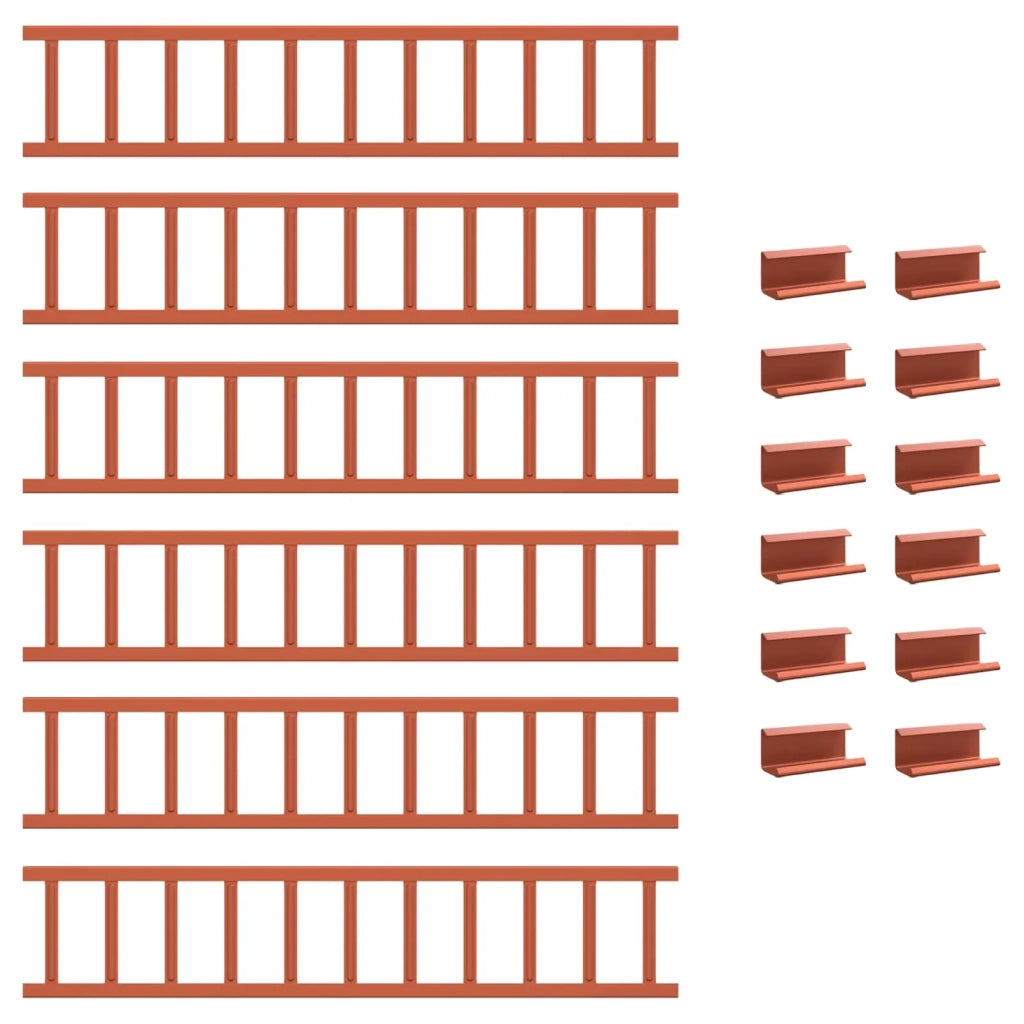 Guardia per neve sul tetto Rosso 600 x 2,5 x 20 cm Acciaio CFW6512934