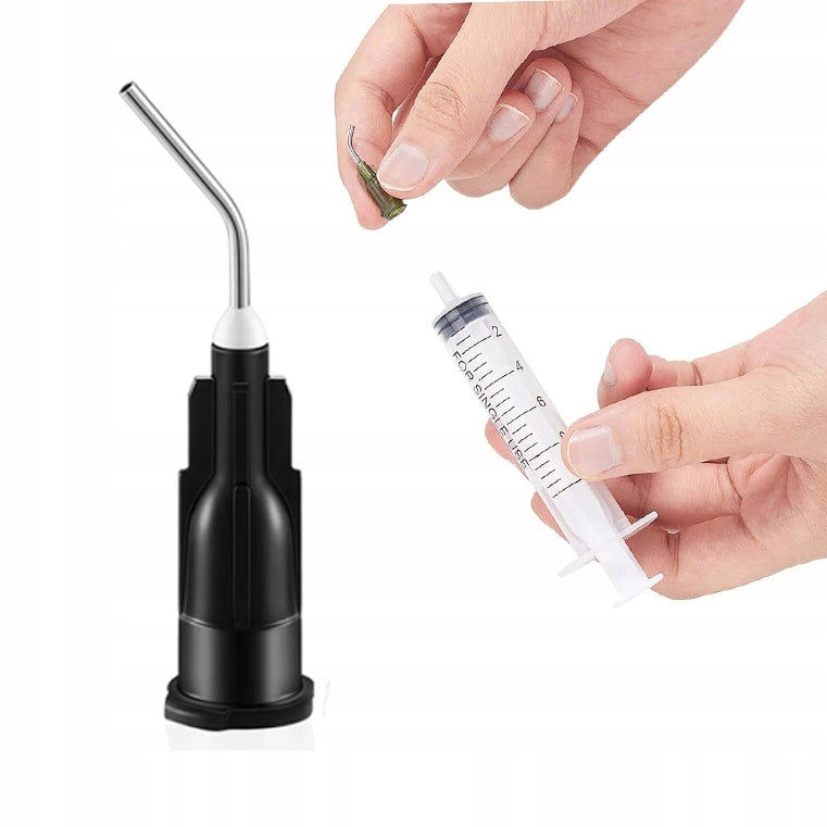Ago Dosatore 19G Curvo a 45° – Precisione e Riutilizzabile | Ø Interno 0,75 mm, Ø Esterno 1,06 mm, Lunghezza 45 mm