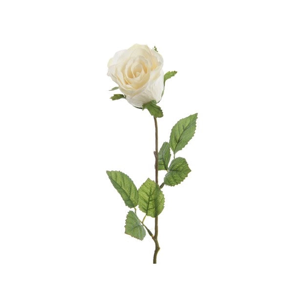 ROSA DECORATIVA BIANCA H45CM