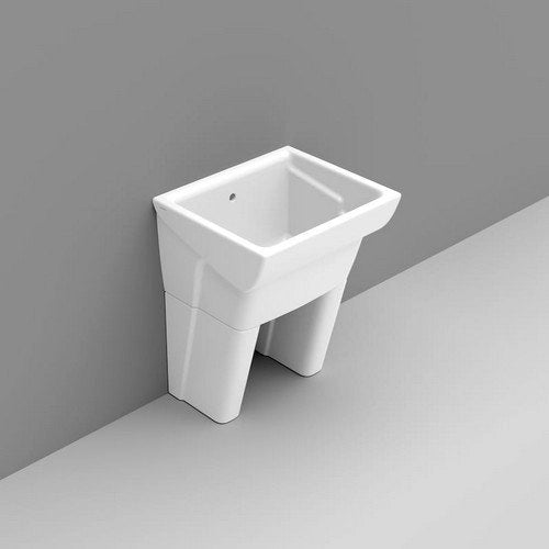 Coppia di piedini in ceramica bianco lucido per lavatoio MESSICO 75x61 cm Ceramica Dolomite