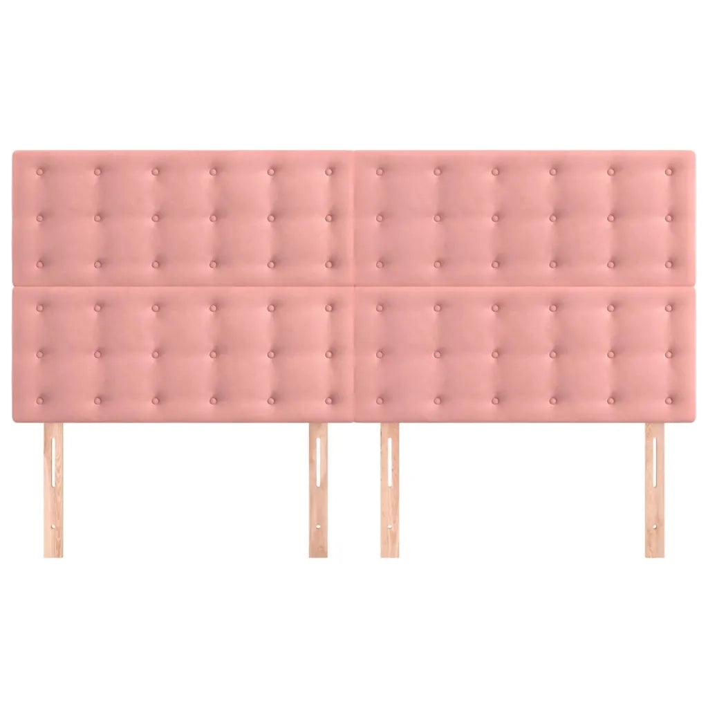 Testiera | Testata Rosa 160x5x118/128 cm Velluto