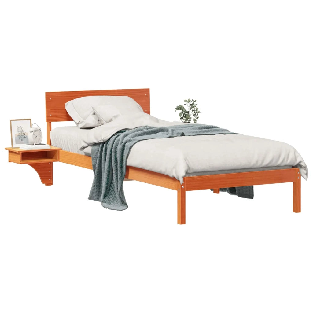 Struttura del letto Marrone cerato 90 x 190 cm Pino massello 873471