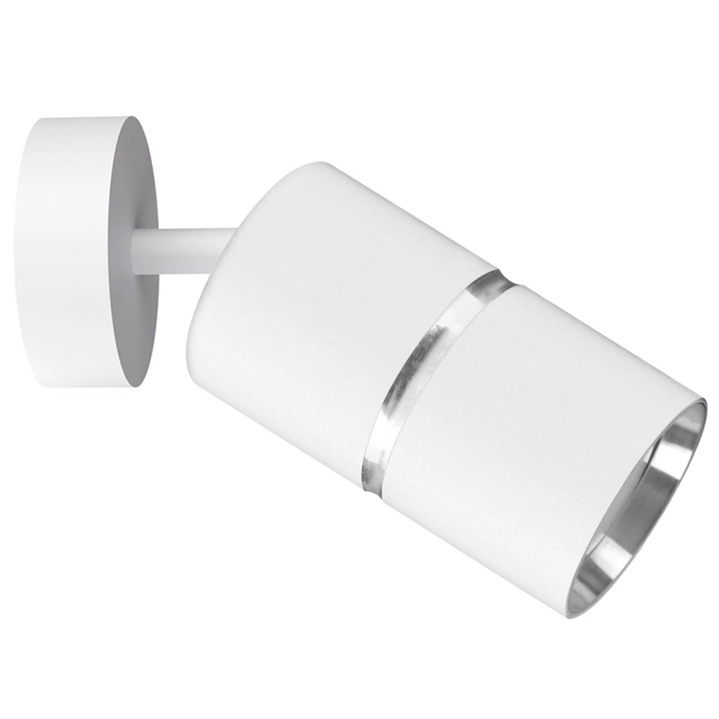 Lampada parete/soffitto BAMBOO Polux GU10 bianca orientabile