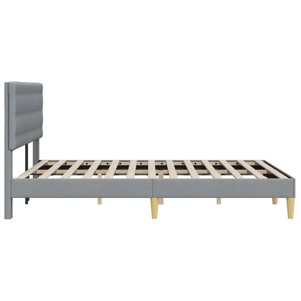Letto matrimoniale | Letto per adulti | Struttura del letto Grigio Chiaro 140 x 200 cm Tessuto
