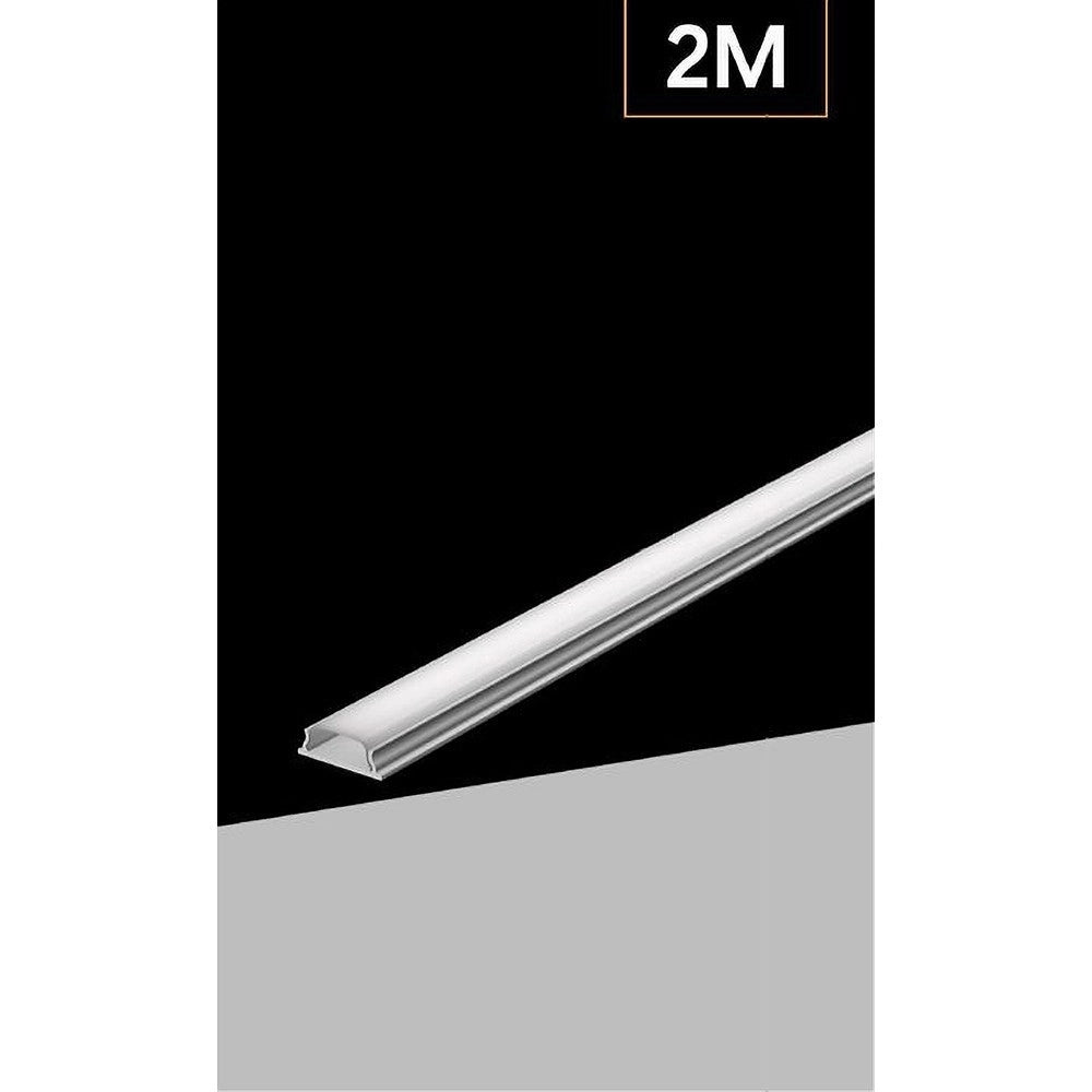 Trade Shop - Profilo Barra In Alluminio Da 2 Mt Incasso Per Strip Led Con Copertura Al-19 -