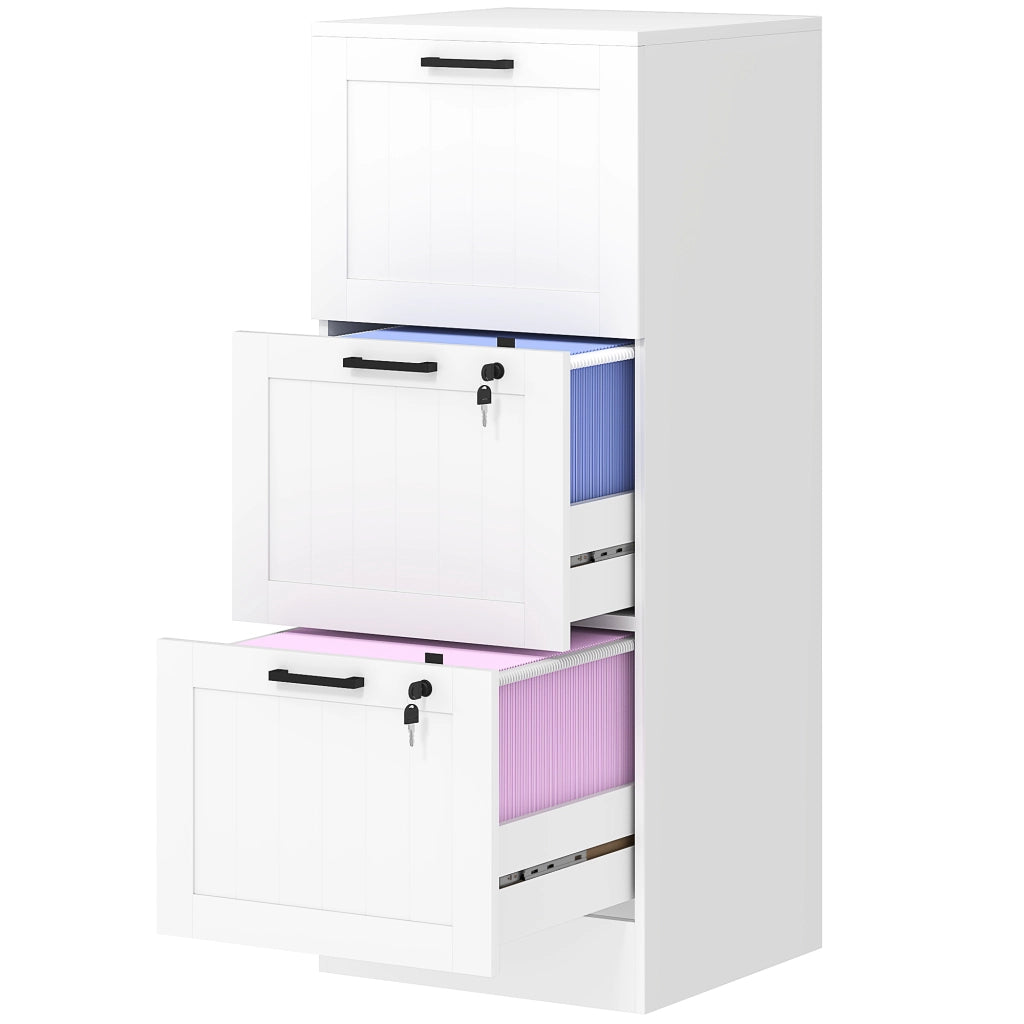 Cassettiera con 3 cassetti ¨C zephmum ¨C bianco