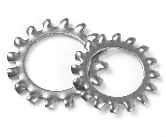 Borgschijven in acciaio inossidabile 304 - 10 pezzi - Tandschijf - Anelli di chiusura - Veerini - Verniciatura esterna - Resistente alla corrosione - Schijven di sicurezza