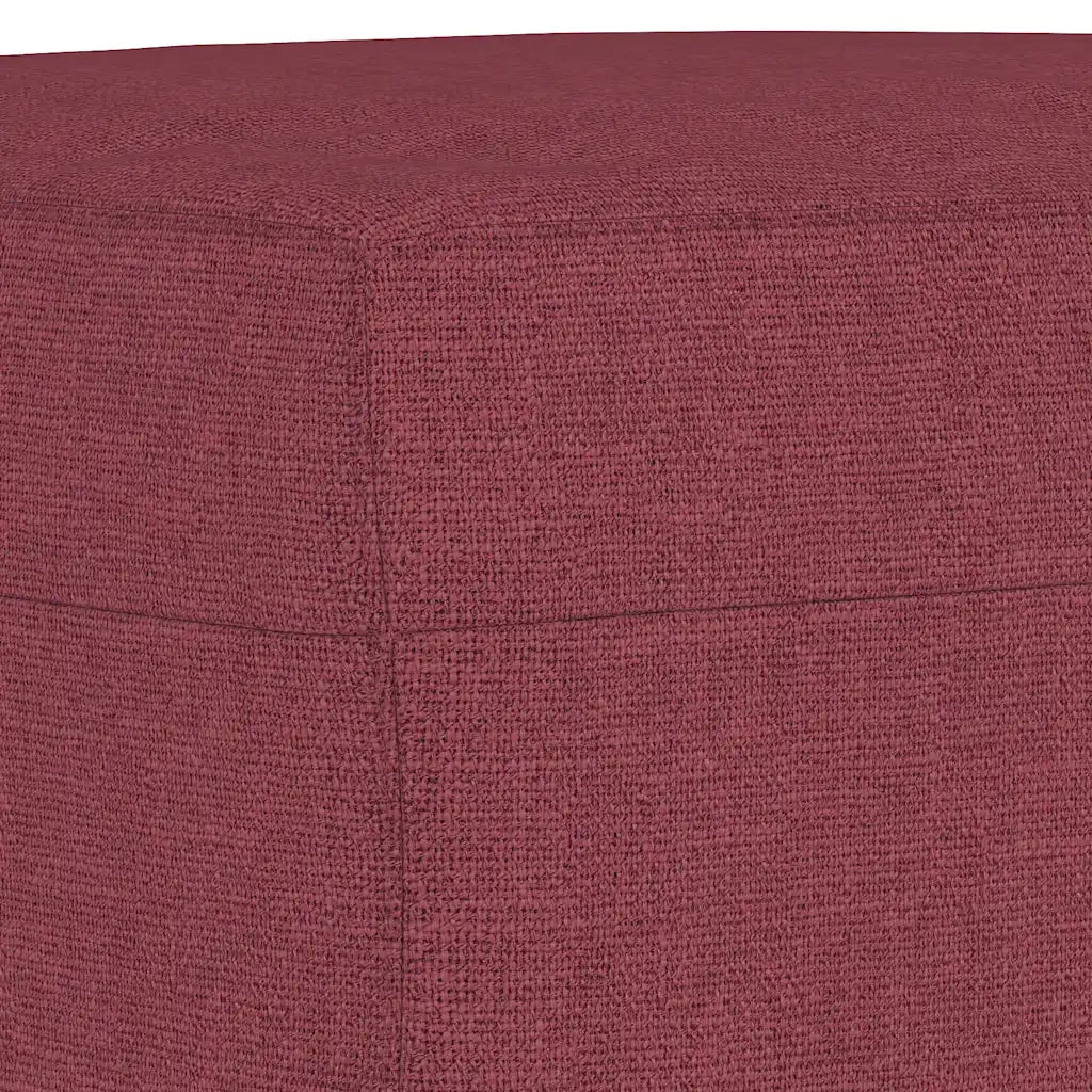 Set di Divani 3 pz con Cuscini Rosso Vino in Tessuto 3201832