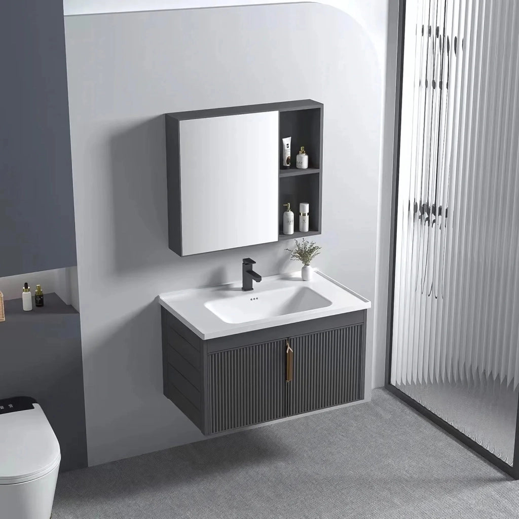Set Di Mobili Da Bagno Con Lavabo Astor 60cm Grey