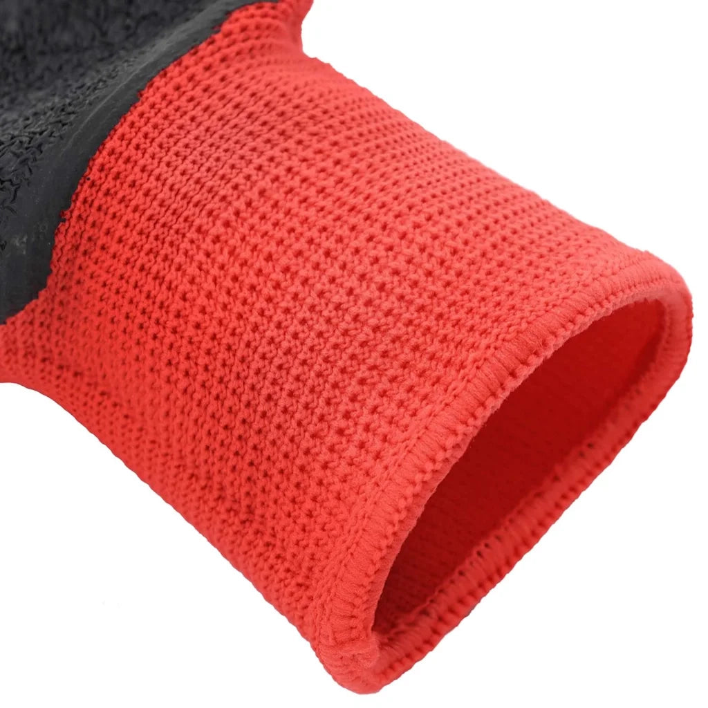 Guanti da Lavoro 12 pcs Rosso e Nero 7 / S 42020676