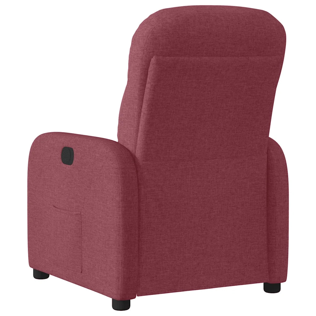 Poltrona Reclinabile in Tessuto Rosso Vino 4015525