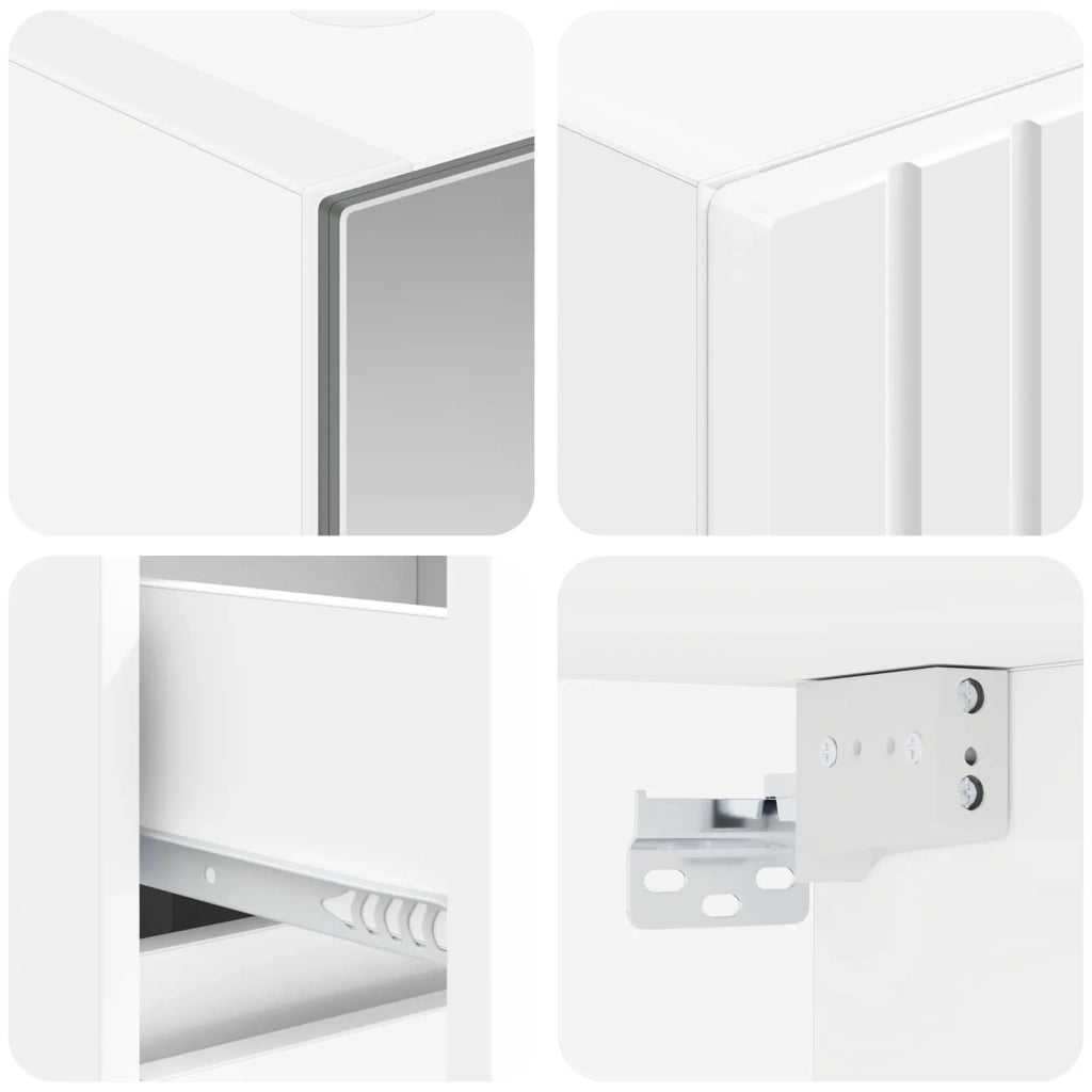 Set di mobili per il bagno 4 pz Bianco 3407463
