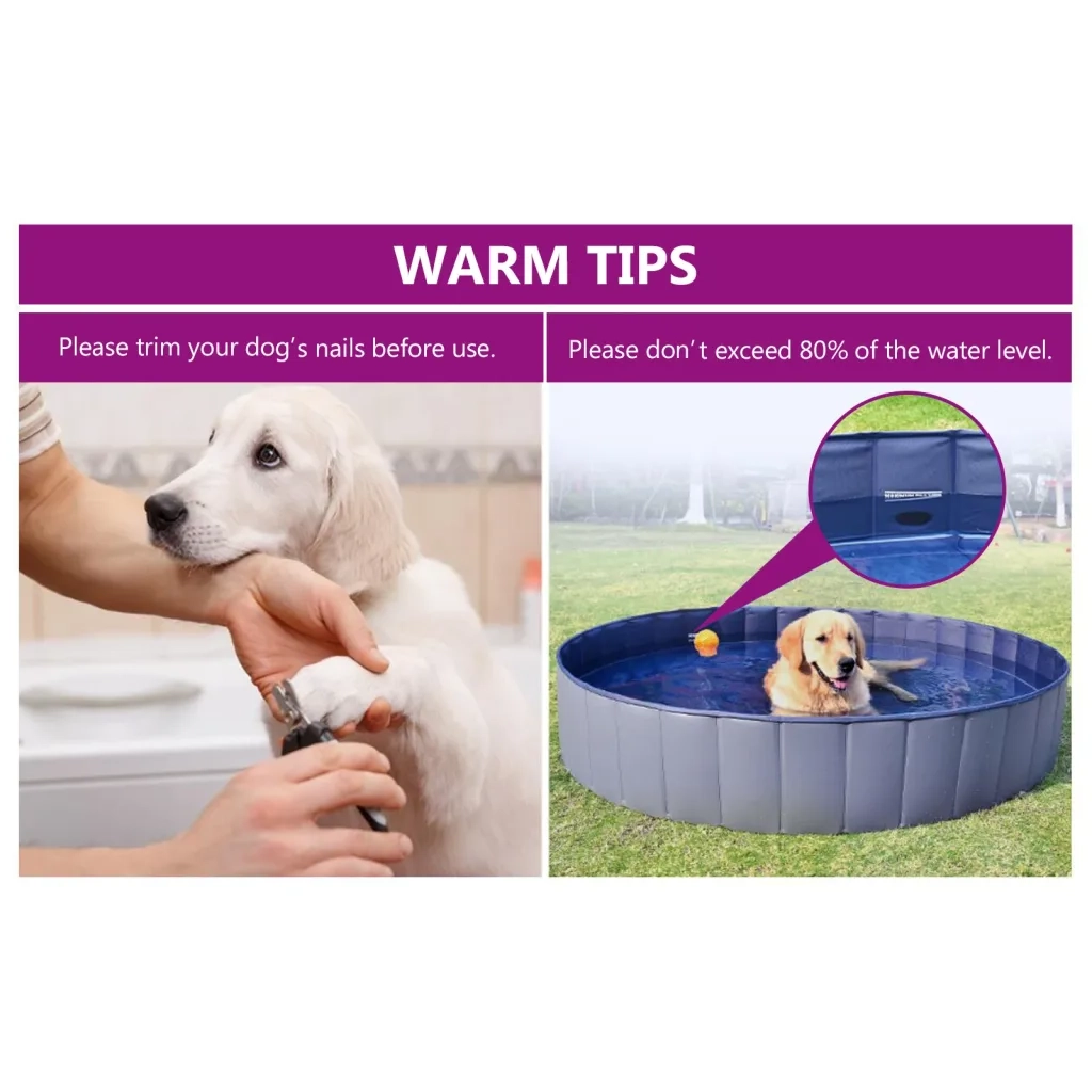 Piscina per Cani Pieghevole Blu 200x30 cm in PVC 92602