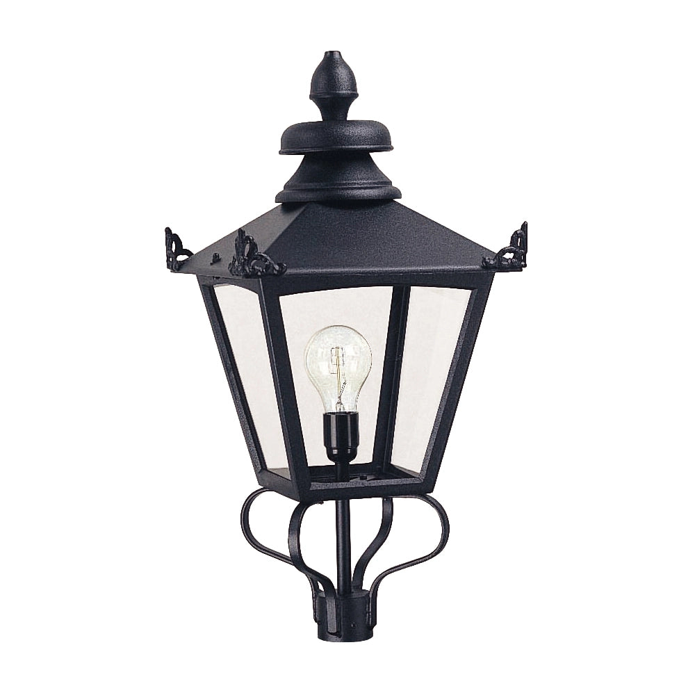 Testa lanterna retro nera E27 60W Grampian Elstead