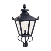 Testa lanterna retro nera E27 60W Grampian Elstead