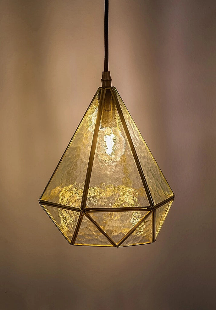 Lampada sospensione vintage oro vetro Norah E14 Rabalux