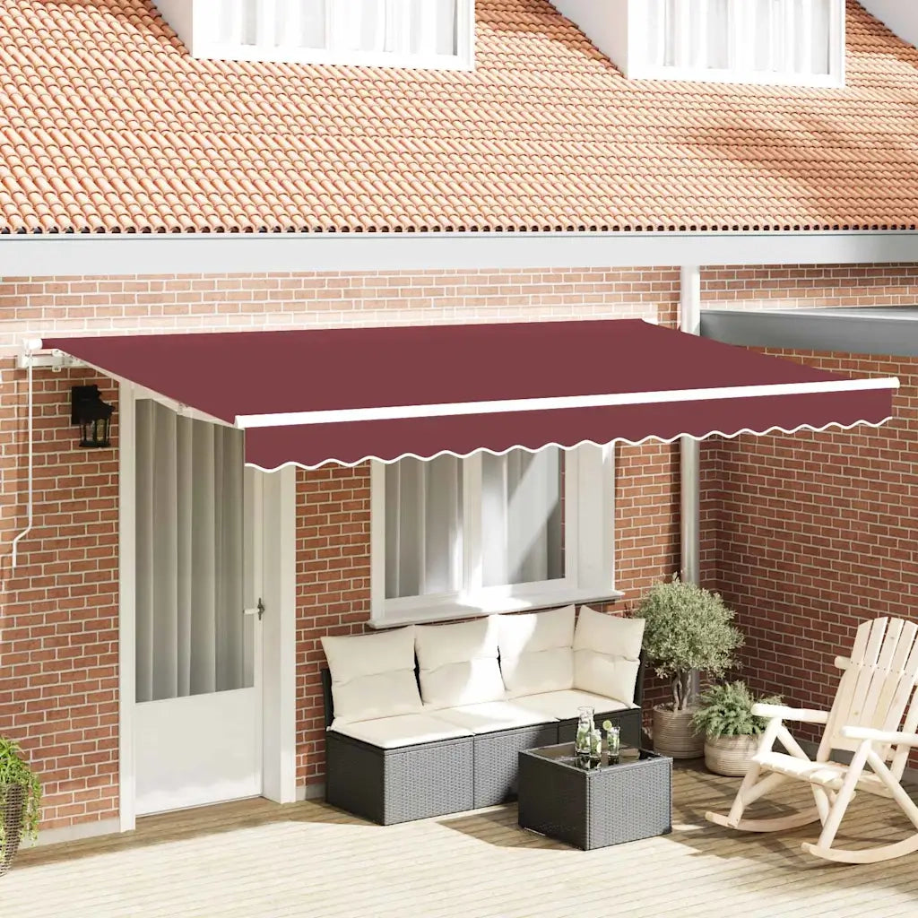 Tenda Retrattile Borgogna 400 x 200 cm Tessuto 3329813