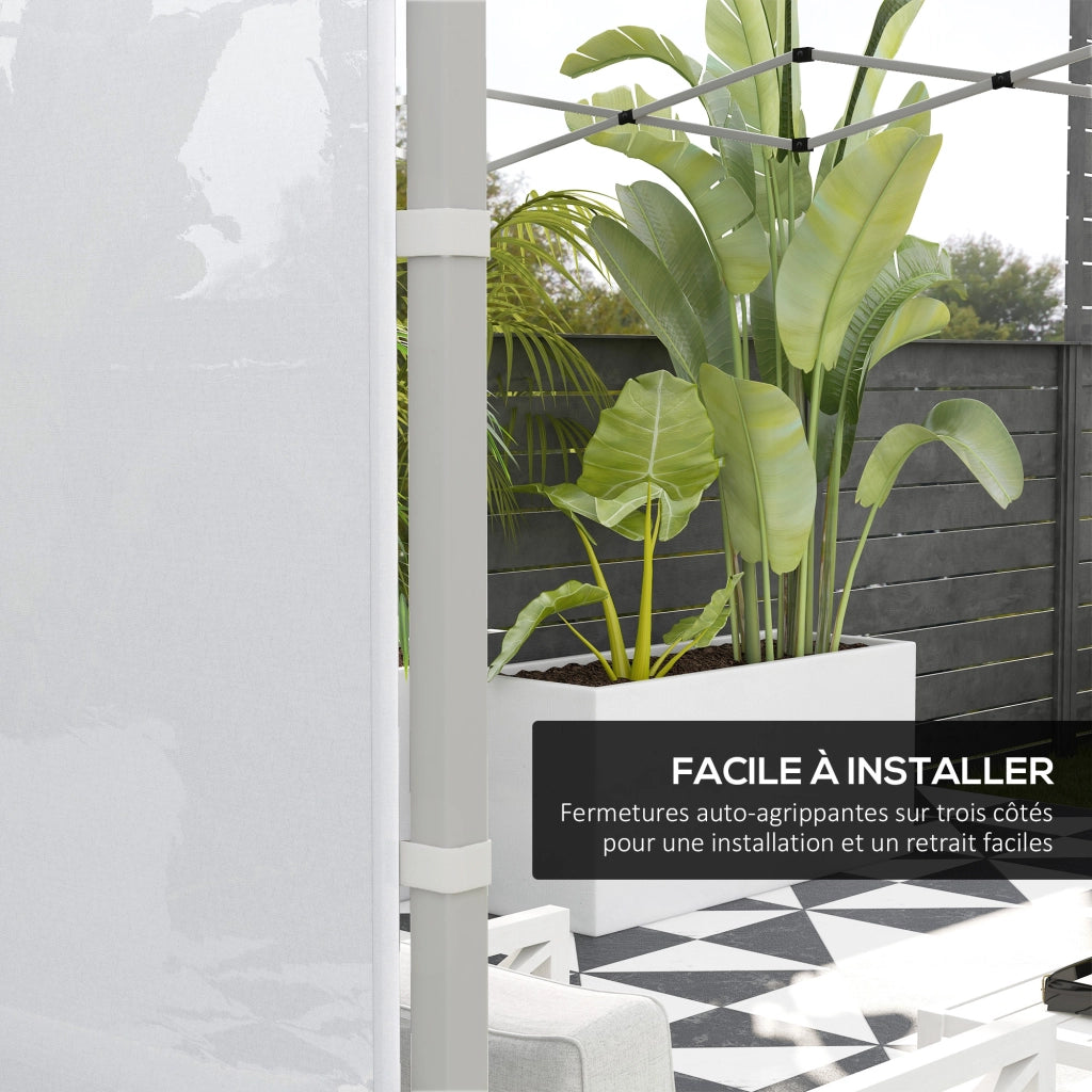 Pannelli laterali per gazebo ¨C Minimal ¨C bianco 2 pezzi