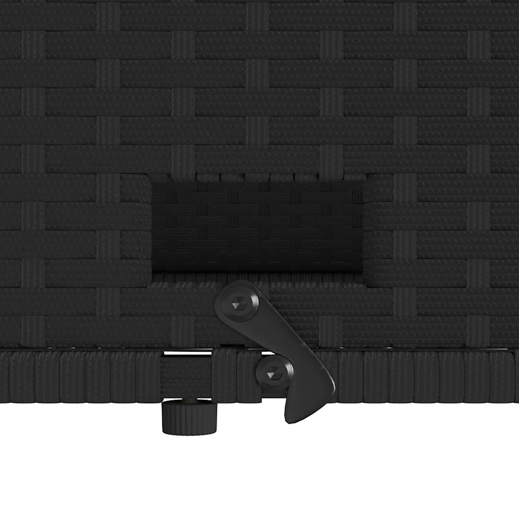 Divano Giardino con Cuscini 2 Posti-Sofa da Giardino-Divanetto da esterno Nero Polyrattan e Acacia