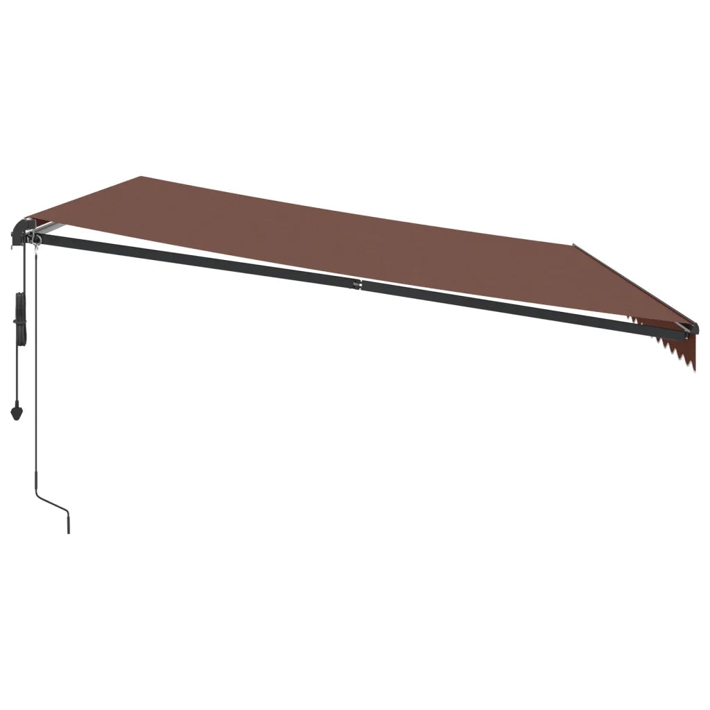 Tenda da Sole Retrattile Automatica con LED Marrone 500x350 cm 3215414