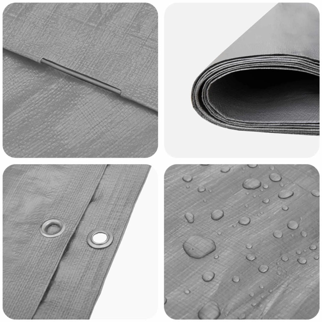 Telo con Occhielli Grigio Chiaro 6 x 8 m 180 gsm PE 42039313
