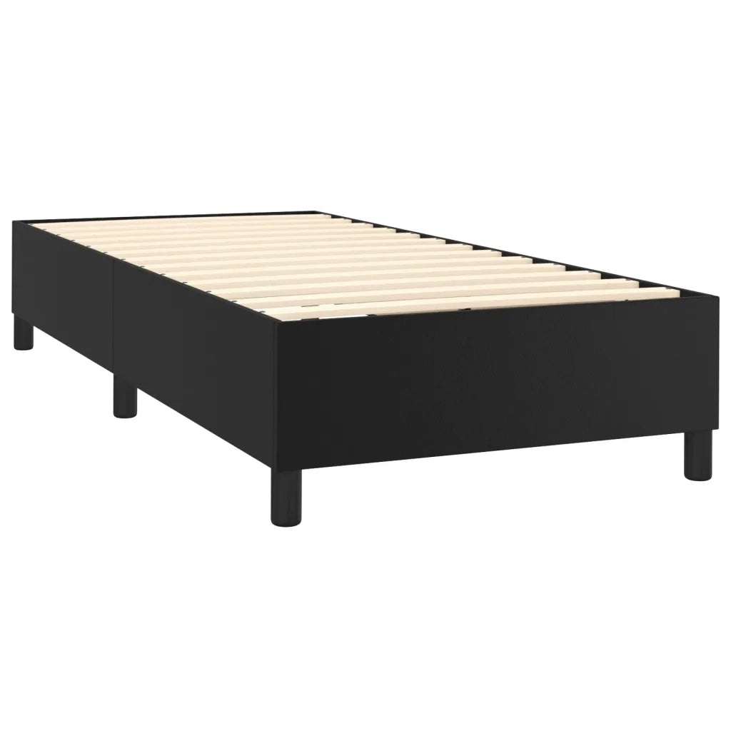 Struttura Letto a Rete a Molle Nero 90x190 cm in Similpelle 3121017