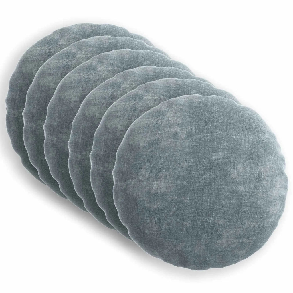 Federa 6 pz HEERLEN Azzurro Ø 50 cm Tessuto Chenille 922636