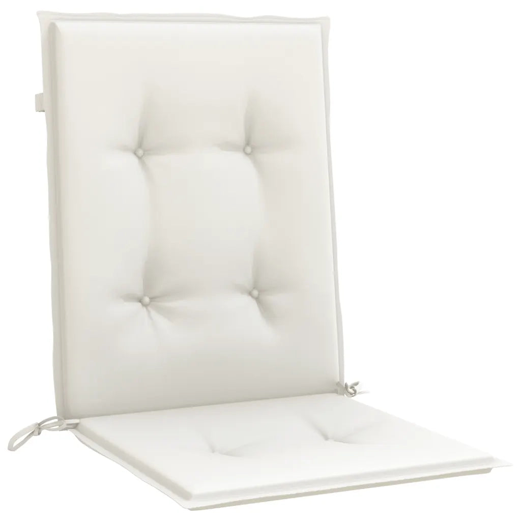 Cuscini Sedia Schiena Bassa 4 pz | Cuscini per sedie Crema M¨¦lange 100x50x4 Tessuto