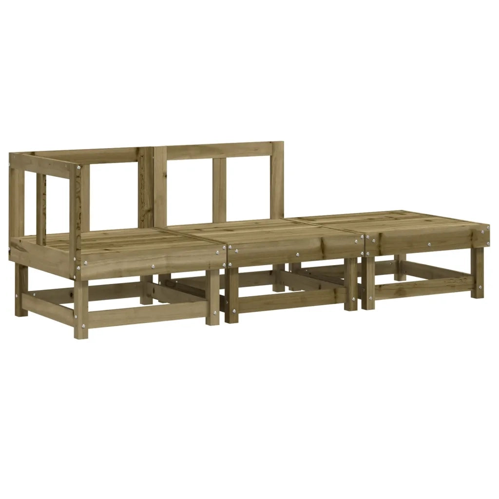 Set Salotto da Giardino 3 pz in Legno Impregnato di Pino 825414