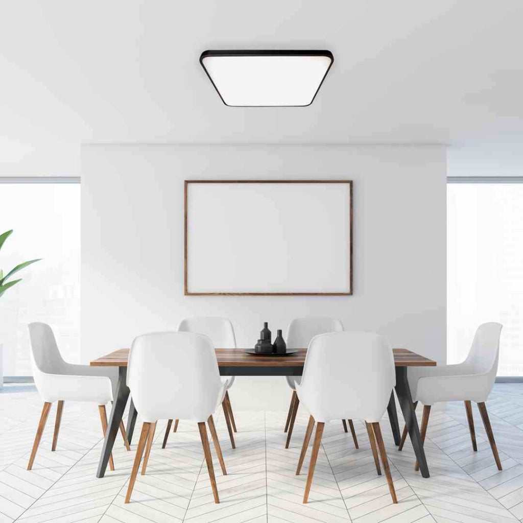 Plafoniera LED Milagro Fabio quadrata 47cm 35W nera