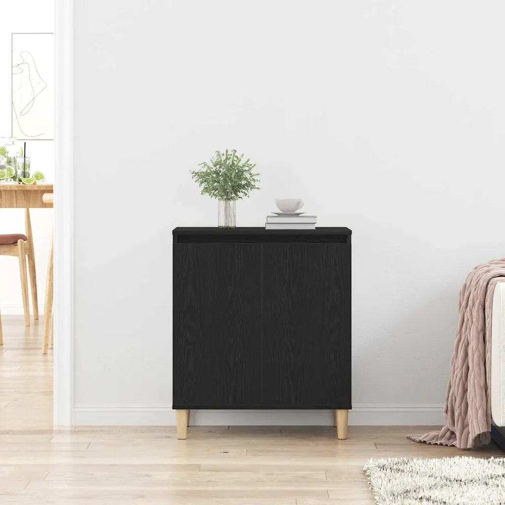 Credenza Rovere Nero 60 x 35 x 70 cm Legno multistrato 862593