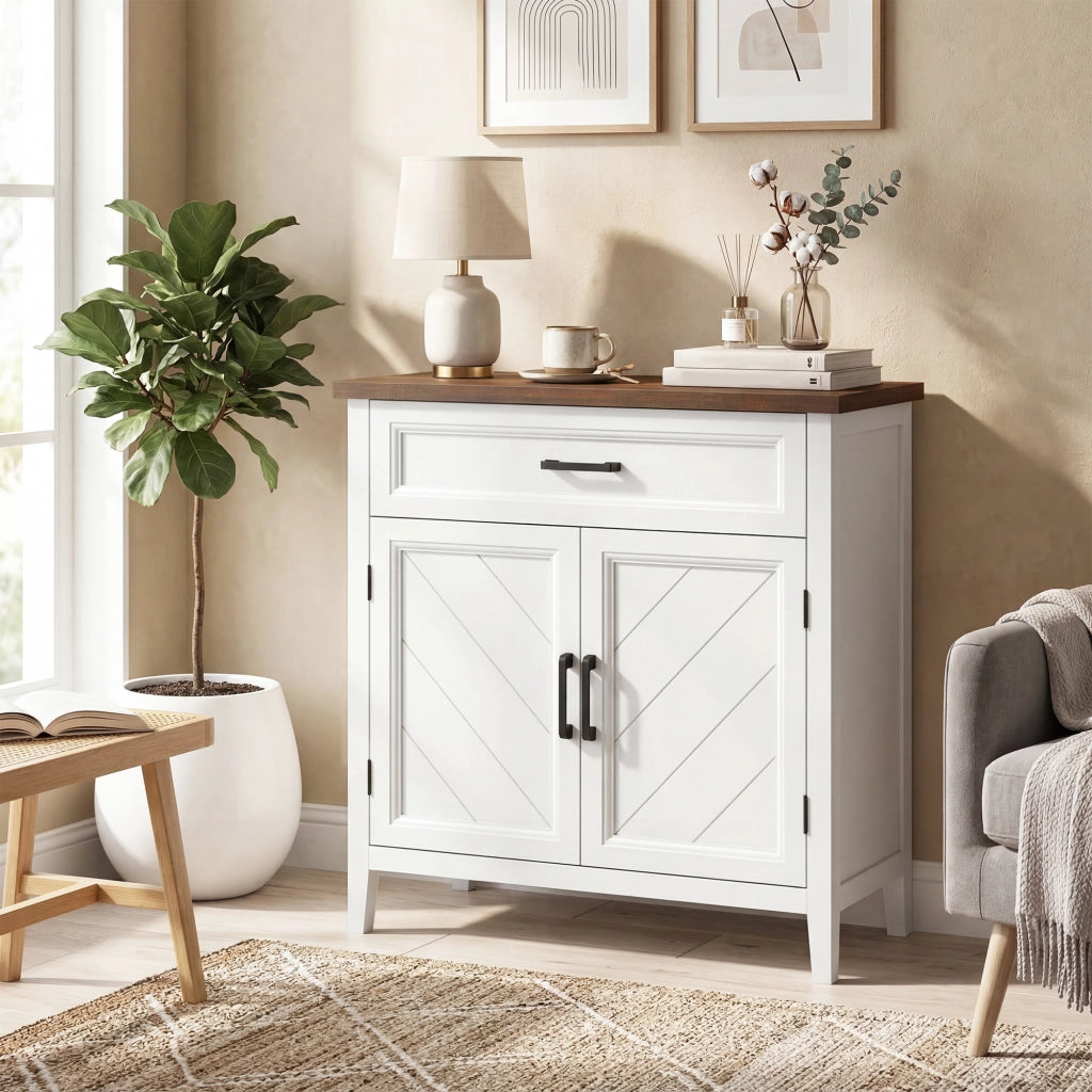 Credenza Moderna Rustico ¨C Xylo ¨C 2 Ante con Ripiano Regolabile