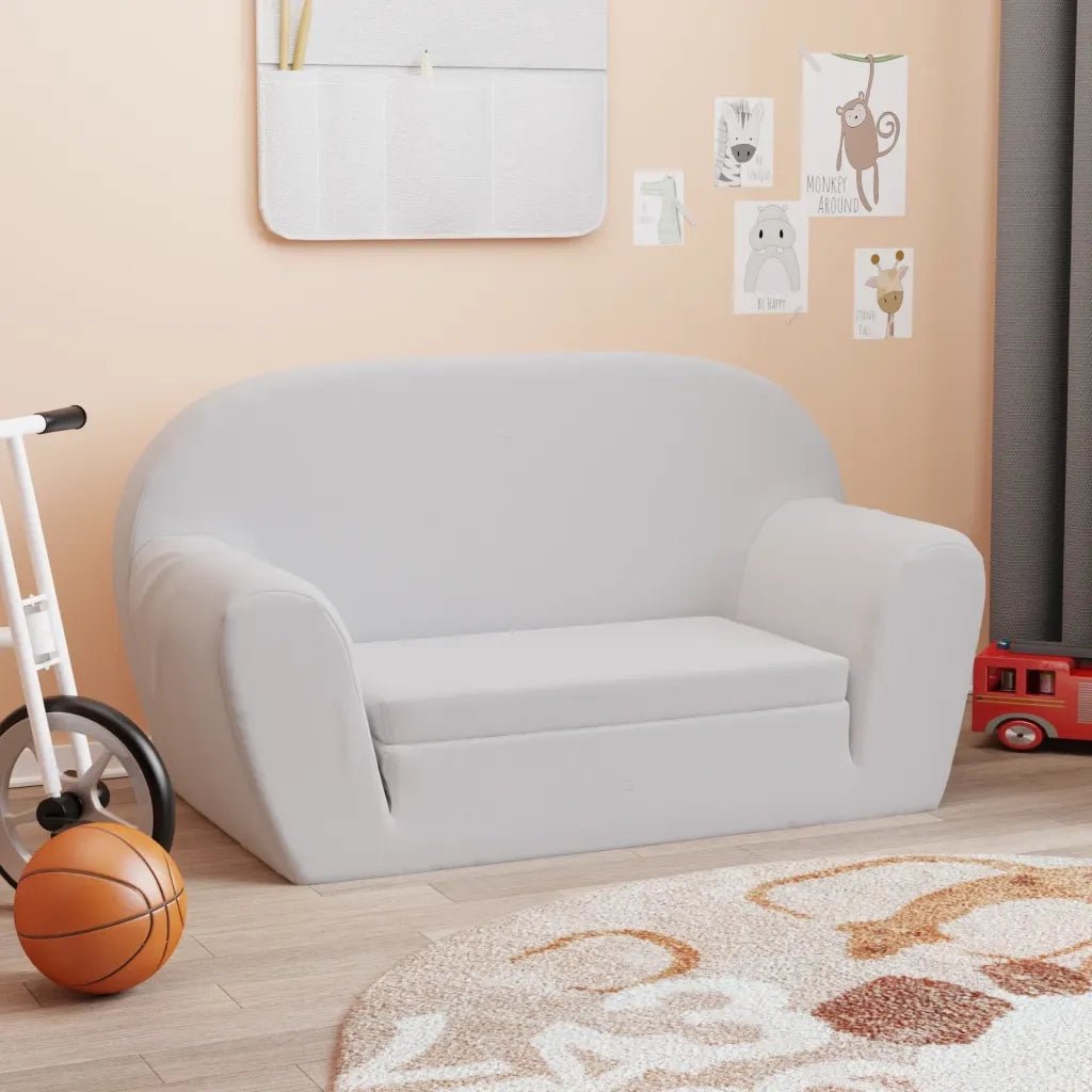Poltrona Letto per Bambini Grigio Chiaro 243257
