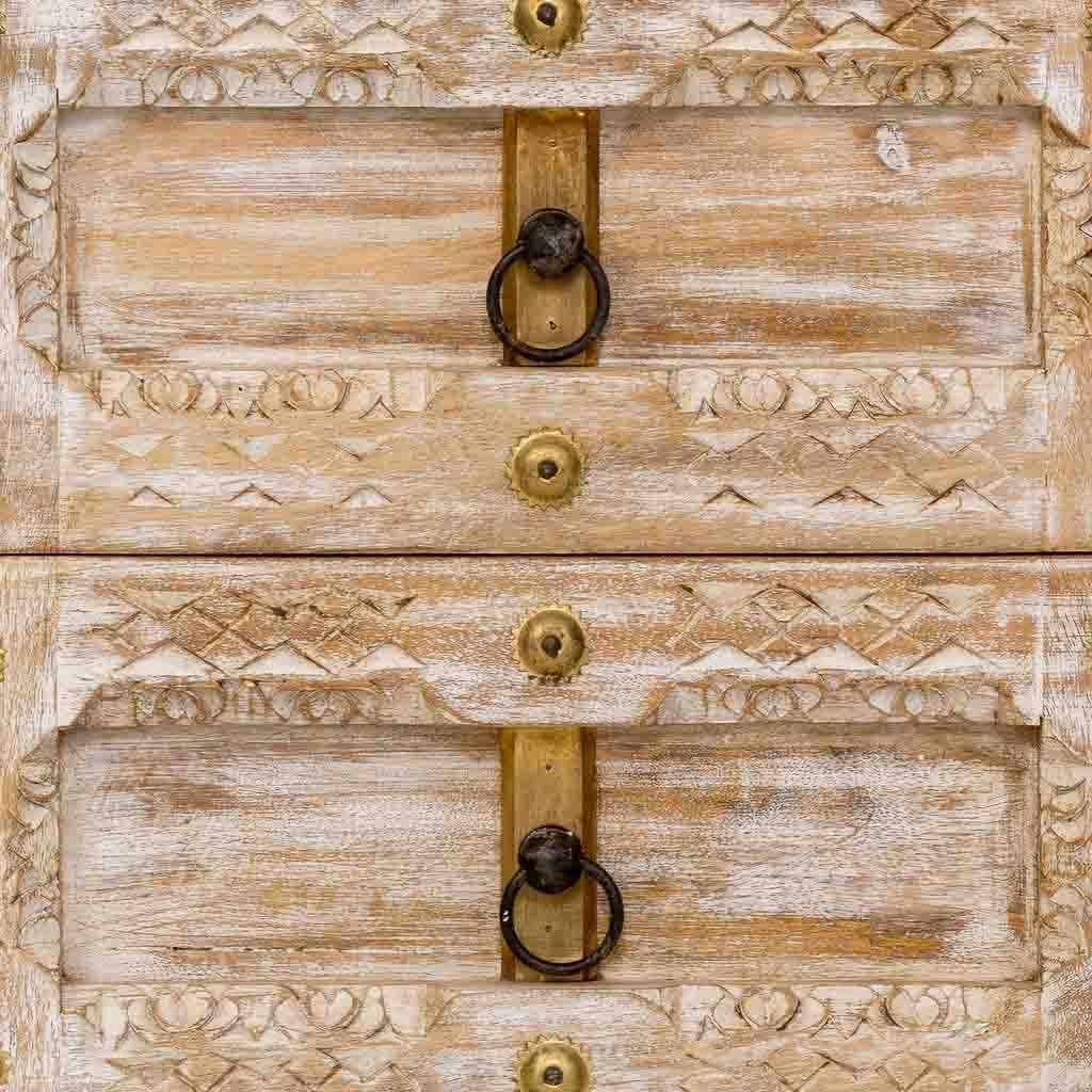 Mobiletto basso in legno bianco 165x46x65h cm