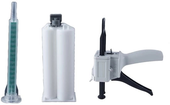 Laccante epoxi 50 ml - 2:1 rapporto di miscela - Dispensatore per attrezzi - Connettivo chimico - Miscela precisa - Risultati professionali - Pistola per laccare