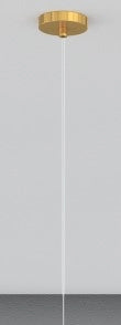SOSPENSIONE OTTONE SAT. 1 LUCE VETRO PICCOLO TRASPARENTE 1193OS-SP-TR