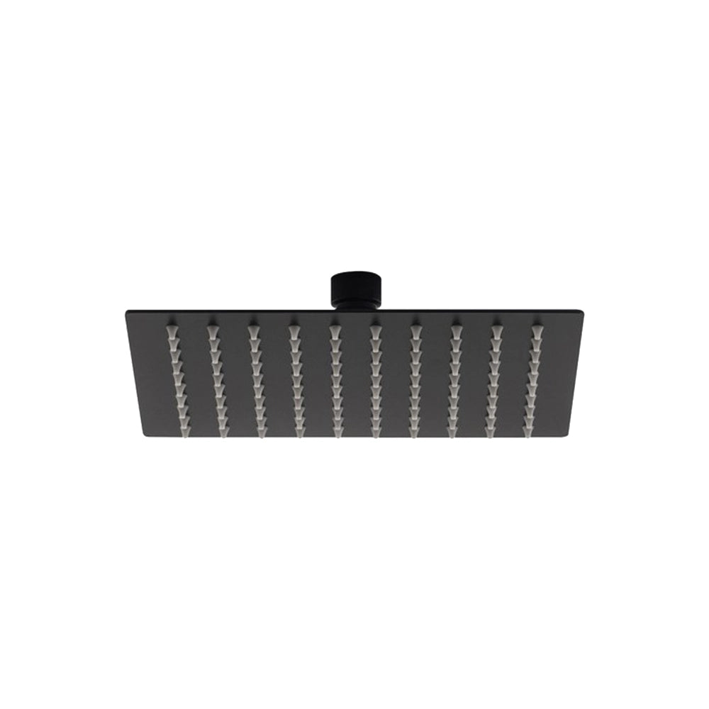 Soffione doccia squadrato 20x20 cm nero opaco