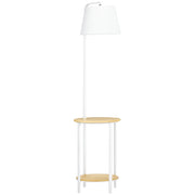 Lampada da terra con 2 ripiani ¨C zephmum ¨C Naturale + Bianco