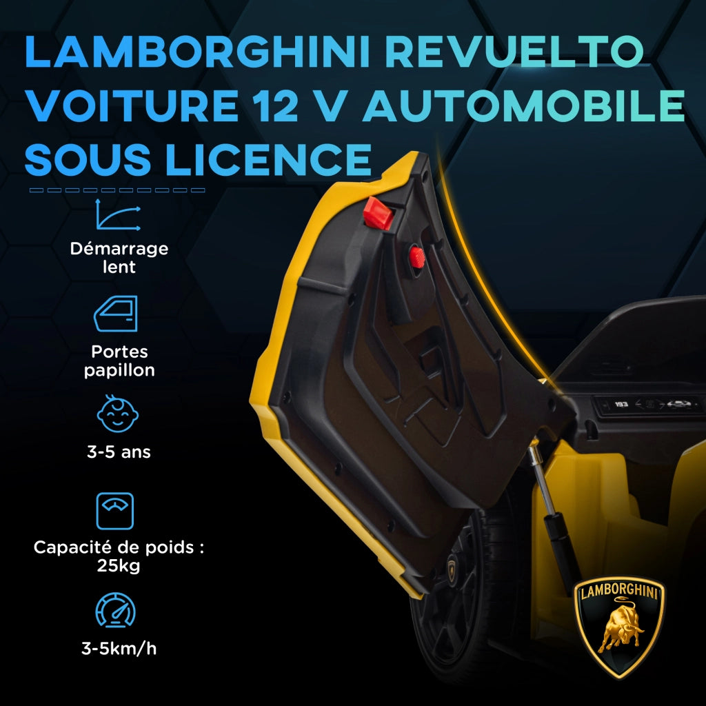 Auto elettrica per bambini ¨C Minimal ¨C 12V telecomando giallo
