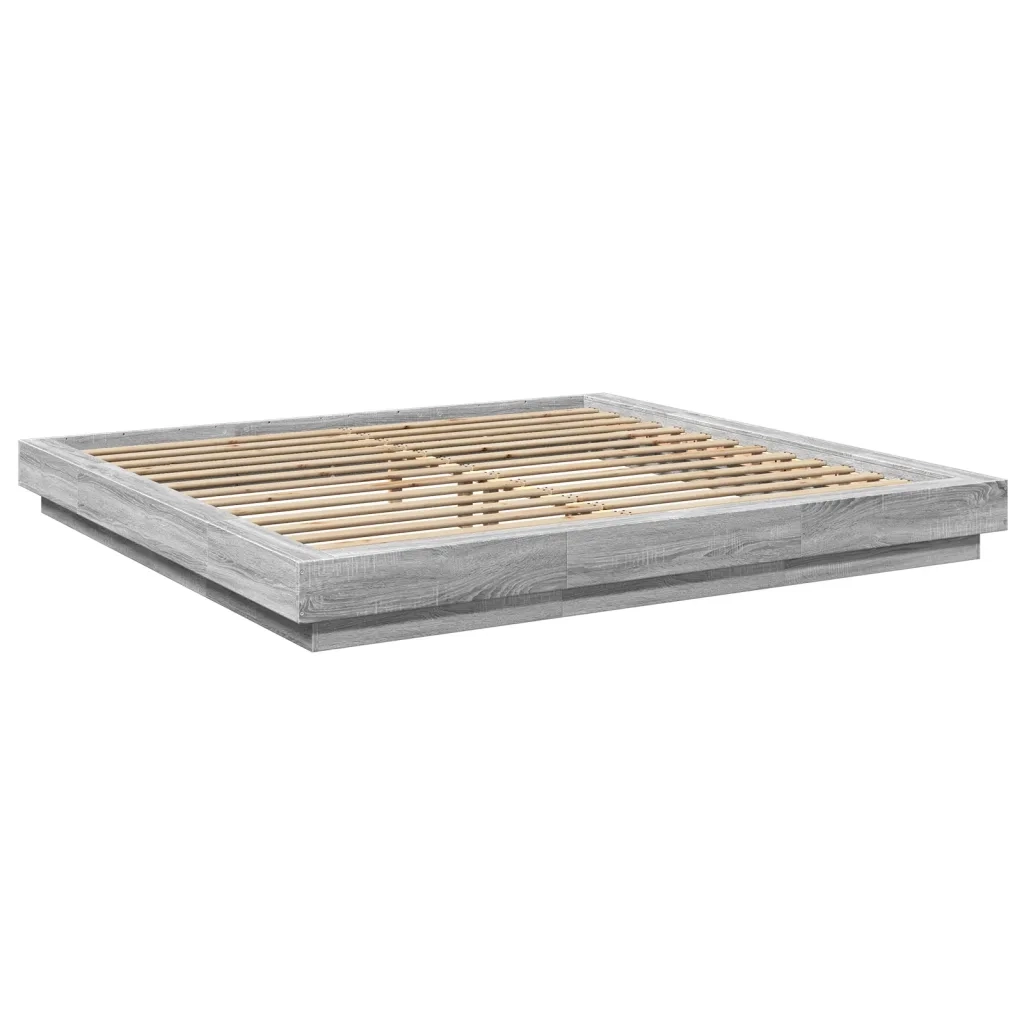 Giroletto-Struttura Letto Grigio Sonoma 180x200 cm in Legno Multistrato 101313