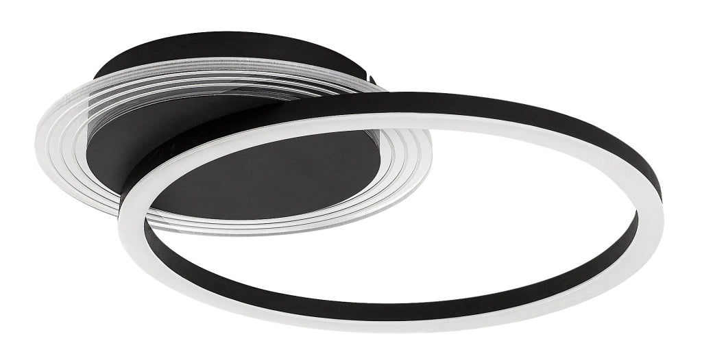 Plafoniera LED nera rotonda 24W 3000K Rabalux Kerstin