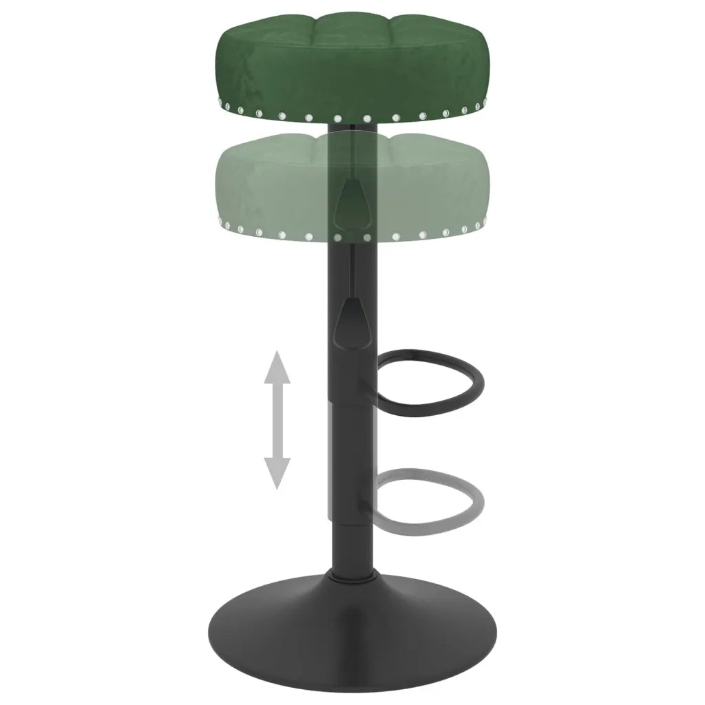 Sgabelli da Bar 2 pz Verde Scuro in Velluto 332998
