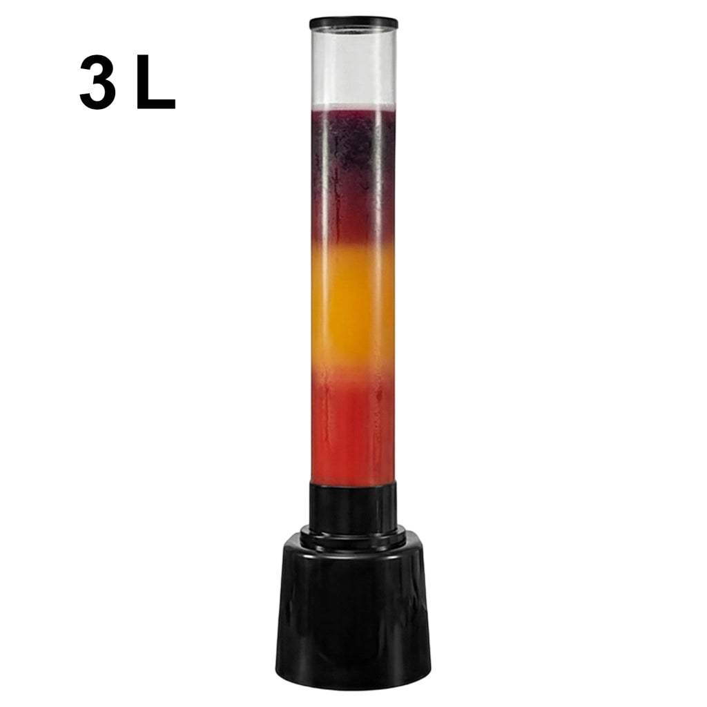 Distributore di Bevande 3L con Rubinetto e Serbatoio Traslucido Nero / Trasparente Cheffinger