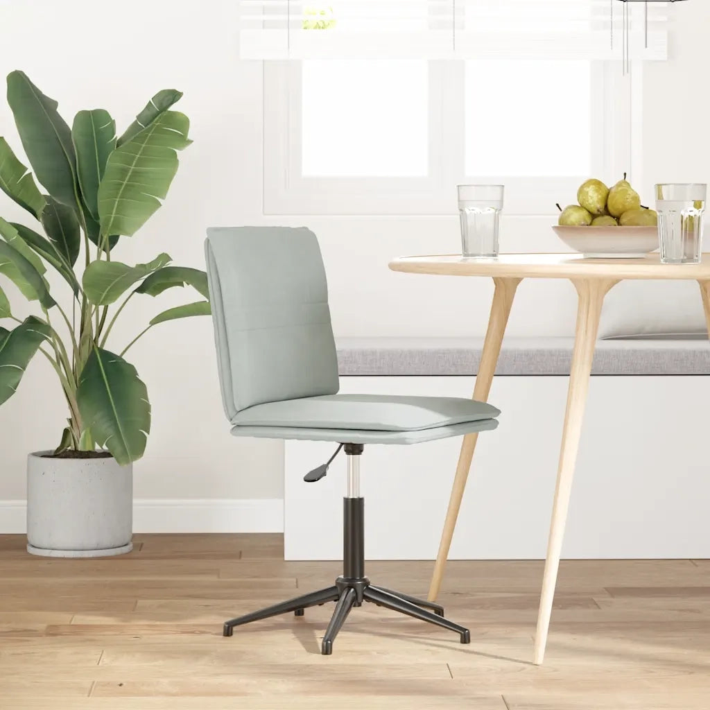Sedia da Pranzo Grigio Chiaro in Velluto 4101267