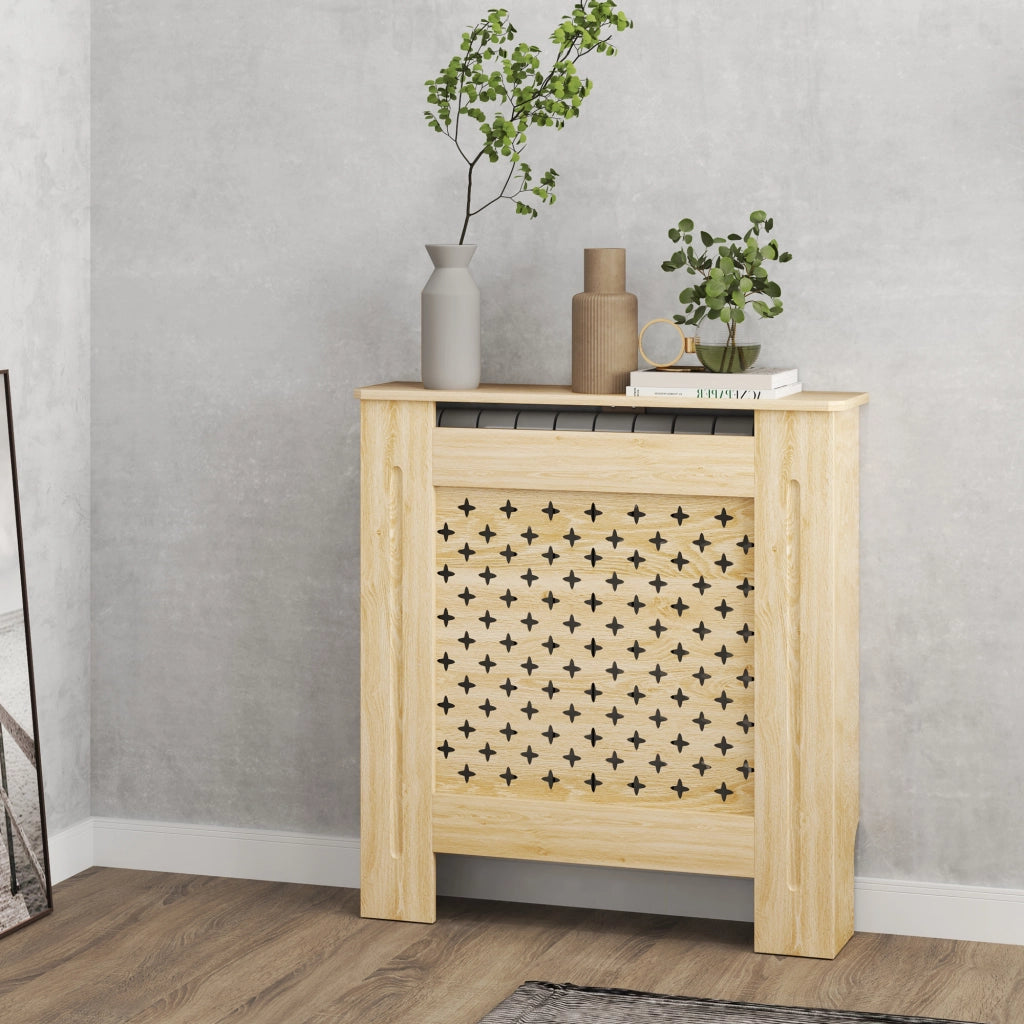 Copriradiatore in legno per salone e camera ¨C Minimal ¨C rovere 78x19x82 cm