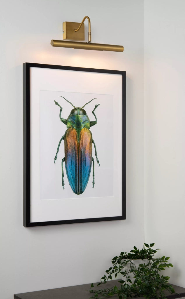 Applique quadro metallo ottone oro 36cm VINZ Lucide 2xG9 28W