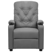 Poltrona | Sedia Relax Reclinabile Grigia in Similpelle