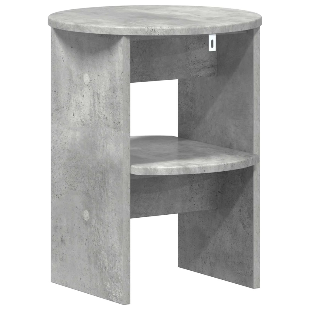 Mobile laterale 2 pcs Grigio Cemento Ø40 x 50 cm 899823